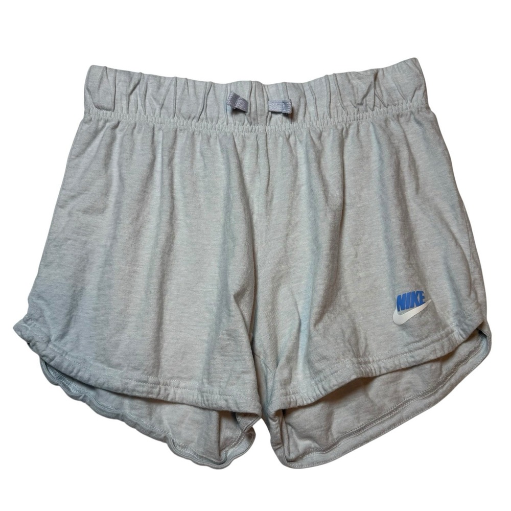 Nike Women XL‎ Blue Cotton Lounge Shorts Drawstring Casual Fits Like M